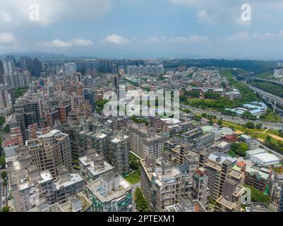 New Taipei, Taïwan, 11 juillet 2022 : vue de dessus de la ville dans le district de Linkou dans la ville de New Taipei, Taïwan Banque D'Images