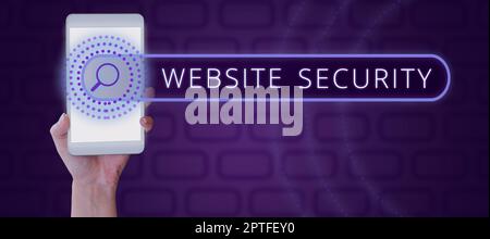 Inspiration montrant Sign Website Security, Business concept composant essentiel pour protéger et sécuriser les sites Web Banque D'Images