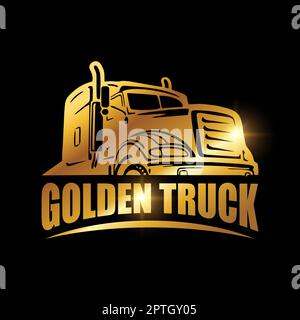 Logo Golden Luxury Truck Illustration de Vecteur