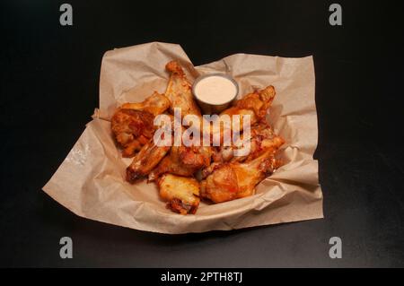 Plat de cuisine américaine connu sous le nom d'ailes de poulet Banque D'Images