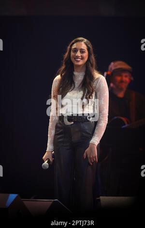 Huntsville, États-Unis. 25th avril 2023. Sara Helberg se produit à l'hommage de Still Playin' Possum - George Jones à Propst Arena sur 25 avril 2023 à Huntsville, Alabama. Crédit: Jamie Gilliam/The photo Access crédit: The photo Access/Alay Live News Banque D'Images