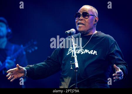 Huntsville, États-Unis. 25th avril 2023. Sam Moore se produit au stade Still Playin' Possum - George Jones Tribute à Propst Arena sur 25 avril 2023 à Huntsville, Alabama. Crédit: Jamie Gilliam/The photo Access crédit: The photo Access/Alay Live News Banque D'Images