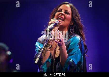 Huntsville, États-Unis. 25th avril 2023. Sara Evans se produit à Still Playins' Possum - George Jones Tribute à Propst Arena sur 25 avril 2023 à Huntsville, Alabama. Crédit: Jamie Gilliam/The photo Access crédit: The photo Access/Alay Live News Banque D'Images