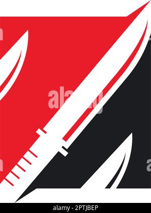 modèle de conception d'illustration d'icône de couteau de cuisine vectoriel Illustration de Vecteur