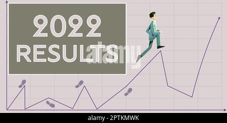 Rédaction affichant le texte 2022 Résultats, concept signifiant tout résultat d'une action ou d'un événement qui se produit en l'an 2022 Banque D'Images