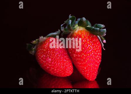 Les fraises juteuses vous permettent des manger à tout moment. couleurs éclatantes Banque D'Images