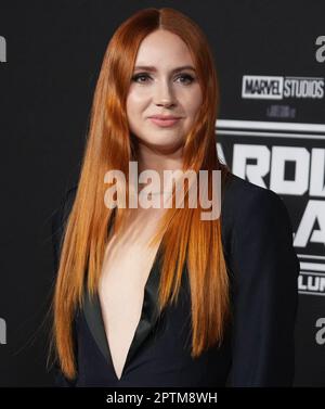 Los Angeles, États-Unis. 27th avril 2023. Karen Gillan arrive aux GARDIENS DE LA GALAXY vol. 3 première mondiale tenue au Dolby Theatre à Hollywood, CA jeudi, ?27 avril 2023. (Photo par Sthanlee B. Mirador/Sipa USA) crédit: SIPA USA/Alay Live News Banque D'Images