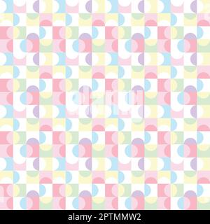 Motif géométrique abstrait coloré pastel aléatoire Illustration de Vecteur