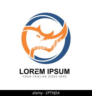 Logo Rhino icône vectorielle de modèle Illustration de Vecteur