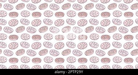 Beignes vecteur d'arrière-plan de répétition sans couture Illustration de Vecteur