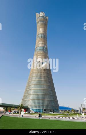 Qatar, Doha, l'Aspire Tower à Doha City Sports Complex Banque D'Images