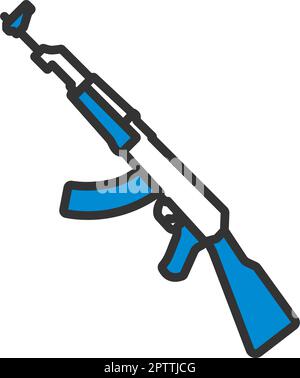 Icône de fusil d'arme russe Illustration de Vecteur