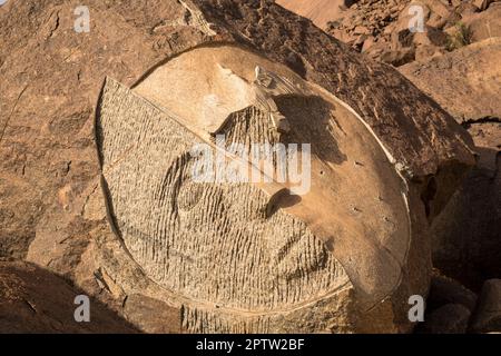 Mauritanie, voie ferrée, Ben Amira, monolithe Banque D'Images