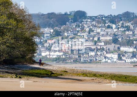 Grange-over-Sands de New Barns Bay, Arnside, Milnthorpe, Cumbria, Royaume-Uni. Banque D'Images