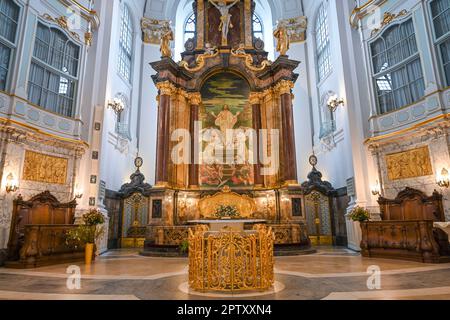 Autel, rue Hauptkirche Michaelis, Hambourg, Allemagne Banque D'Images