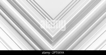 Fragment intérieur blanc avec décoration d'angle sur le mur. Arrière-plan de l'architecture abstraite Banque D'Images