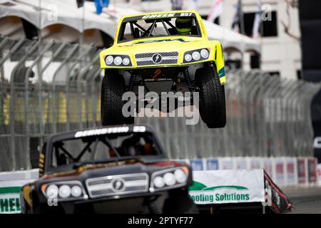 Long Beach, Californie. 14th avril 2023. MYLES CHEEK (577) d'Anaheim, CA pratique pour le Grand Prix d'Acura de long Beach à long Beach, CA, Etats-Unis. Crédit : csm/Alay Live News Banque D'Images