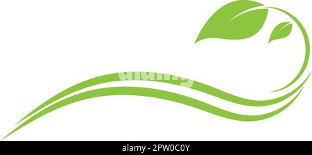 Feuilles, plante, biologique, bien-être, jardinier, naturopathe, logo, fond Illustration de Vecteur