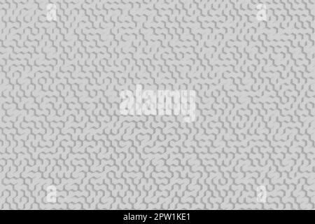 Motif labyrinthe hexagonal blanc. Rendu 3D abstrait simple et minimaliste. Banque D'Images