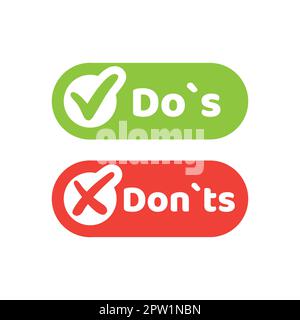 Jeu de boutons vectoriels colorés à faire et à faire Illustration de Vecteur