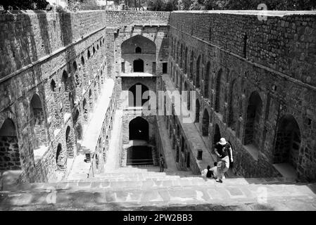 Agrasen ki Baoli, Delhi, Inde Banque D'Images