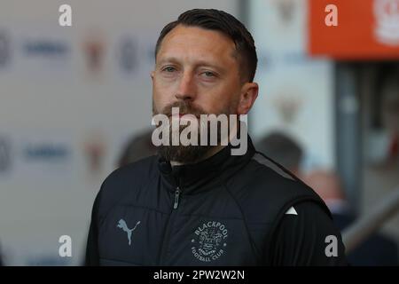 Blackpool, Royaume-Uni. 28th avril 2023. Stephen Dobbie entraîneur-chef intérimaire de Blackpool pendant le match de championnat Sky Bet Blackpool vs Millwall à Bloomfield Road, Blackpool, Royaume-Uni, 28th avril 2023 (photo de Gareth Evans/News Images) à Blackpool, Royaume-Uni le 4/28/2023. (Photo de Gareth Evans/News Images/Sipa USA) Credit: SIPA USA/Alay Live News Banque D'Images
