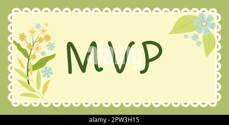 Texte d'écriture MVP, Business Showcase Investment Strategy pour acheter des actions avec d'autres investisseurs Banque D'Images