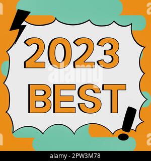 Texte d'écriture 2023 Best, Business présente la plus haute qualité fait dans tous les domaines se préparant pour l'année suivante Banque D'Images