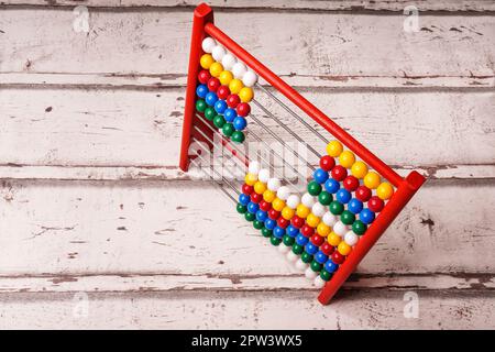 Calculatrice ou abacus pour apprendre en cours de mathématiques Banque D'Images