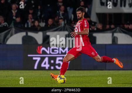 La Spezia, Italie. 28th avril 2023. Pablo mari' (AC Monza) pendant le championnat italien série Un match de football entre Spezia Calcio et AC Monza sur 28 avril 2023 au stade Alberto Picco à la Spezia, Italie - photo Morgese-Rossini/DPPI crédit: DPPI Media/Alay Live News Banque D'Images