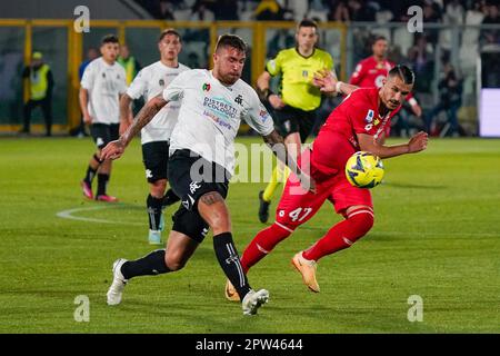 La Spezia, Italie. 28th avril 2023. Przemyslaw Wisniewski (Spezia Calcio) pendant le championnat italien série Un match de football entre Spezia Calcio et AC Monza sur 28 avril 2023 au stade Alberto Picco de la Spezia, Italie - photo Morgese-Rossini/DPPI crédit: DPPI Media/Alamy Live News Banque D'Images