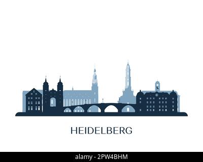 Heidelberg 01-1 (noir et blanc) Illustration de Vecteur