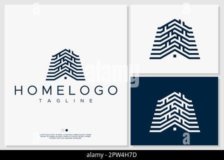 Logo immobilier. Modèle de logo Home. Logo Line Home. Illustration de Vecteur