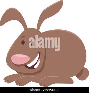 joli lapin ou lapin personnage de dessin animé animal Illustration de Vecteur