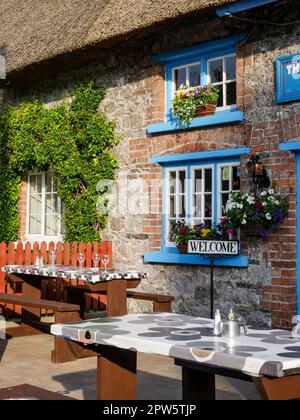 Restaurant Blue Door à Adare, Irlande Banque D'Images