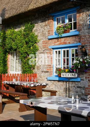Restaurant Blue Door à Adare, Irlande Banque D'Images