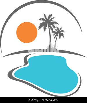 Logo d'icône de piscines Illustration de Vecteur