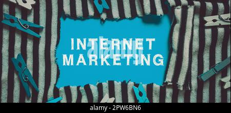 Légende de texte présentant Internet Marketing, concept signification Commerce en ligne mise en réseau Entrepreneur Banque D'Images