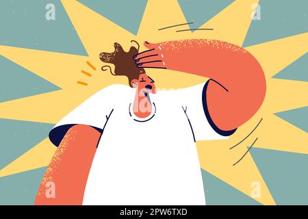 Homme faire un geste de paume de visage Illustration de Vecteur