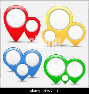 Pointeurs avec cercles Illustration de Vecteur