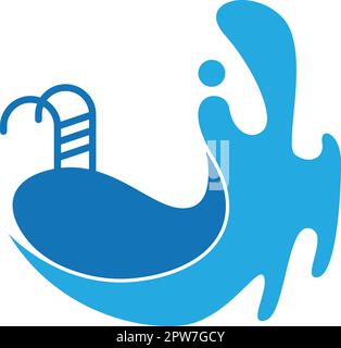 Logo d'icône de piscines Illustration de Vecteur