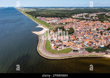 Les pays-Bas, Urk, village de Fisher, qui était une île dans le Zuiderzee avant qu'elle ne devienne partie du polder de Flevo en 1939. Communauté conservatrice o Banque D'Images