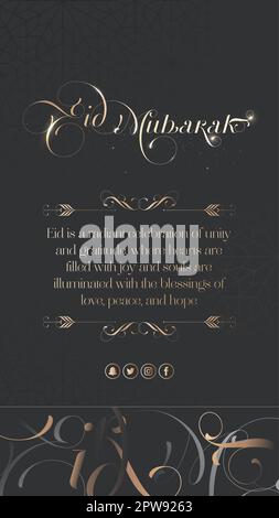 Eid Mubarak Greeting card Banque D'Images