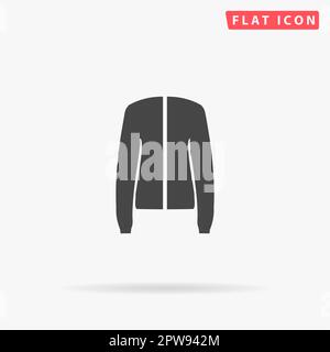 Veste. Symbole noir plat simple avec ombre sur fond blanc. Pictogramme d'illustration vectorielle Illustration de Vecteur