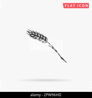 Spica. Symbole noir plat simple avec ombre sur fond blanc. Pictogramme d'illustration vectorielle Illustration de Vecteur