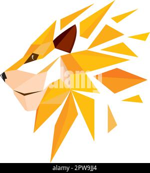 Illustration du symbole de la tête de lion moderne Illustration de Vecteur