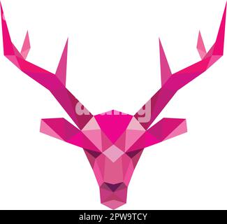 Calm Deer Head Polygonal Illustrtaion Illustration de Vecteur