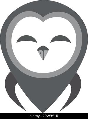 Hibou simple avec geste amical Illustration de Vecteur