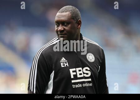 Emile Heskey Chef de Leicester City Women football Development lors du match Barclays FA Womens Super League entre Leicester City Women et Liverpool Women au King Power Stadium, Leicester, le samedi 29th avril 2023. (Crédit : James Holyoak / Alamy Live News) Banque D'Images