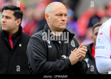 Un tour d'honneur après le match du championnat Sky Bet Stoke City vs Queens Park Rangers au Bet365 Stadium, Stoke-on-Trent, Royaume-Uni, 29th avril 2023 (photo de Ben Roberts/News Images) Banque D'Images